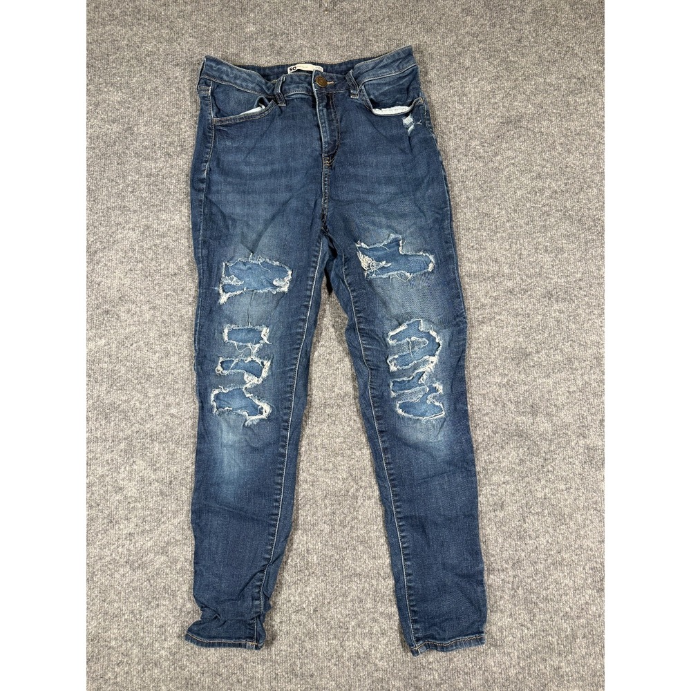 SO Goods For Life High Rise Jegging Jeans Womens 11/30W Blue Distressed Skinny